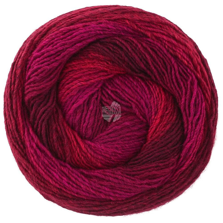 Lana Grossa Gomitolo Versione - Bobbel Wolle, Farbe 462 Schwarzrot/Burgund/Bordeaux – Acryl, Merino und bei Lieblingsgarn