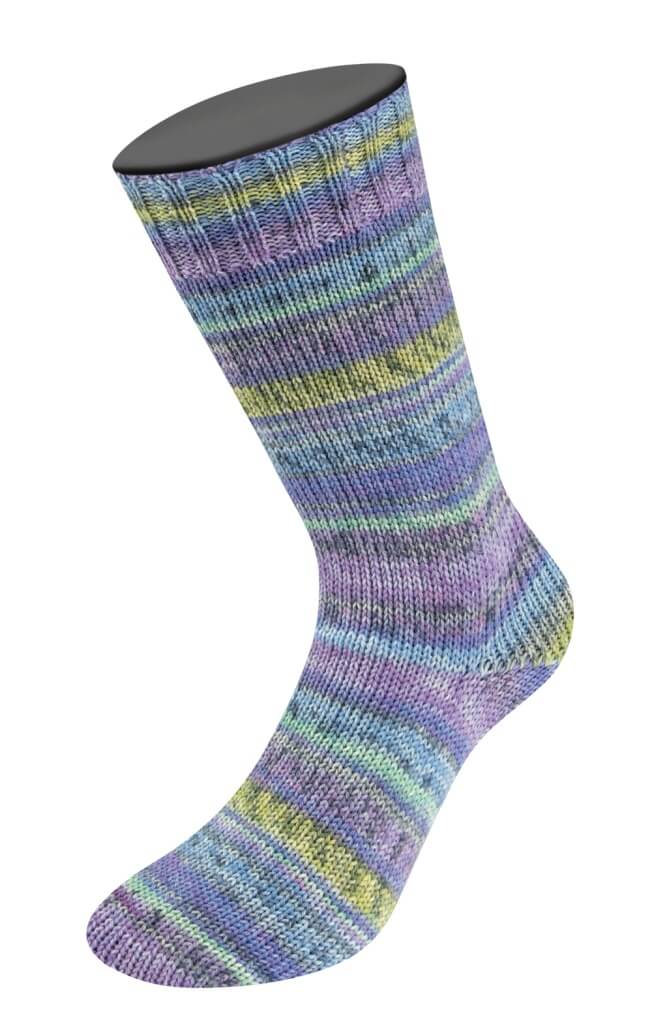 Lana Grossa Landlust Die Sockenwolle, Farbe 618 Veilchenblau/Jeans/Hellblau/Hell bei Lieblingsgarn
