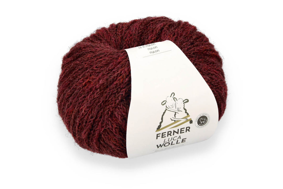 Ferner Wolle Luca, Farbe LC11 bordeaux – Alpaka, Merino und Synthetik bei Lieblingsgarn