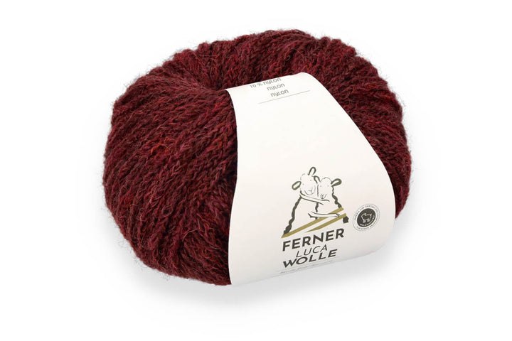 Ferner Wolle Luca, Farbe LC11 bordeaux – Alpaka, Merino und Synthetik bei Lieblingsgarn