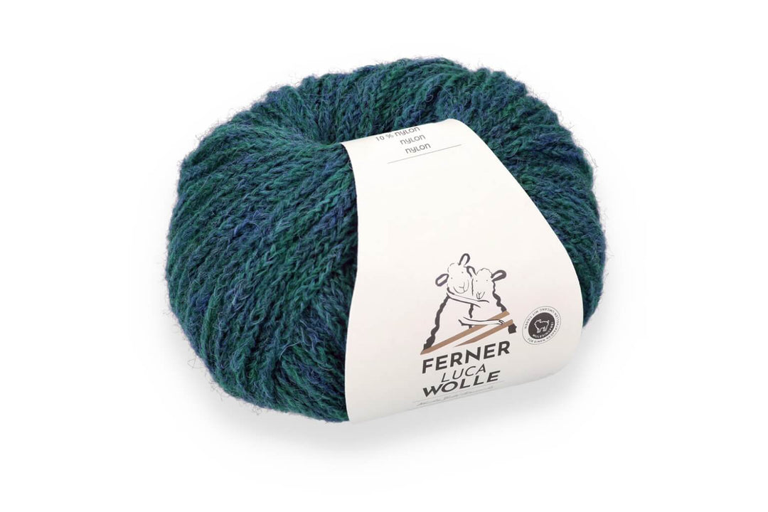 Ferner Wolle Luca, Farbe LC18 blau grün – Alpaka, Merino und Synthetik bei Lieblingsgarn