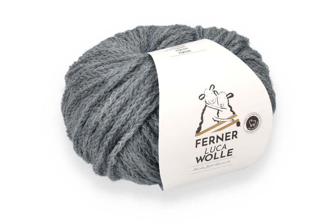 Ferner Wolle Luca, Farbe LC1 grau – Alpaka, Merino und Synthetik bei Lieblingsgarn