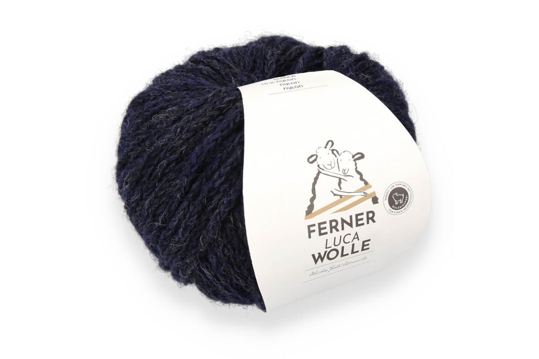 Ferner Wolle Luca, Farbe LC21 dunkelbalu – Alpaka, Merino und Synthetik bei Lieblingsgarn