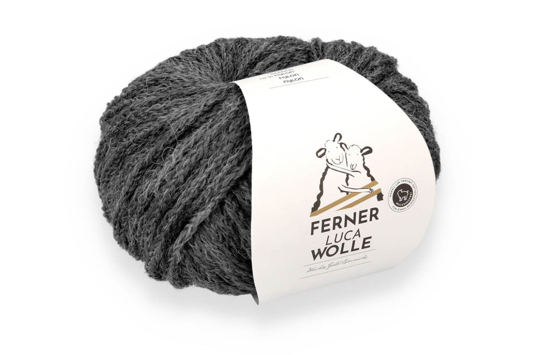 Ferner Wolle Luca, Farbe LC2 dunkelgrau – Alpaka, Merino und Synthetik bei Lieblingsgarn