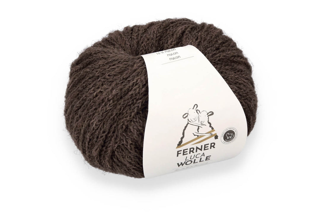Ferner Wolle Luca, Farbe LC6 dunkelbraun – Alpaka, Merino und Synthetik bei Lieblingsgarn