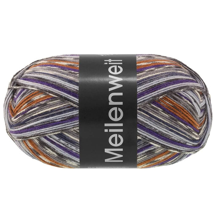Lana Grossa Meilenweit 100 Cervinia, Farbe 1707 Dunkelviolett/Hell /Dunkel /Mausgrau/Ecru/ bei Lieblingsgarn