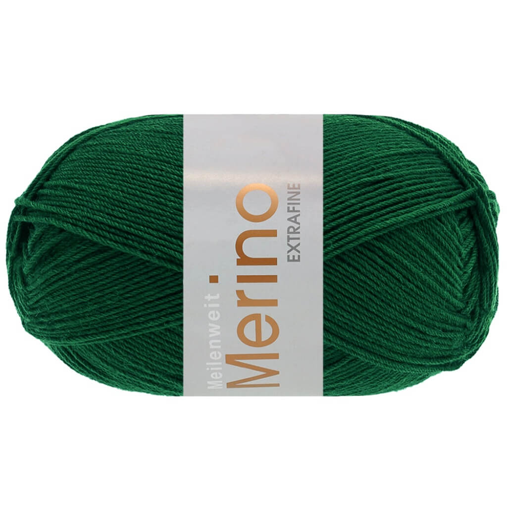 Lana Grossa Meilenweit 100 Merino extrafine, Farbe 2476 Flaschengrün – Merino und Polyamid bei Lieblingsgarn