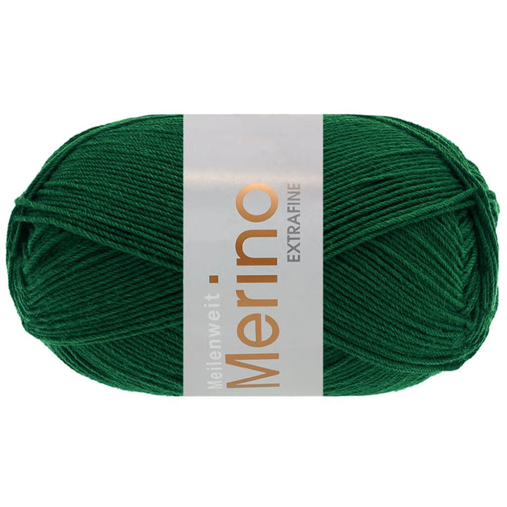 Lana Grossa Meilenweit 100 Merino extrafine, Farbe 2476 Flaschengrün – Merino und Polyamid bei Lieblingsgarn