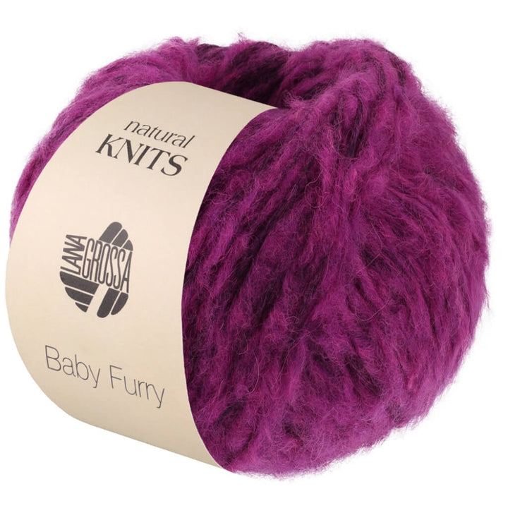 Lana Grossa Baby Furry, Farbe 1 Dunkelfuchsia – Alpaka, Baumwolle und Merino bei Lieblingsgarn