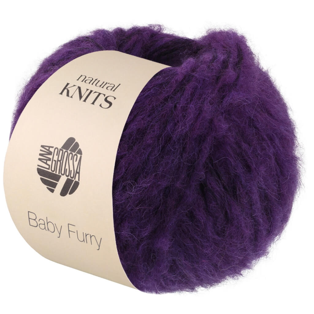 Lana Grossa Baby Furry, Farbe 3 Dunkelviolett – Alpaka, Baumwolle und Merino bei Lieblingsgarn