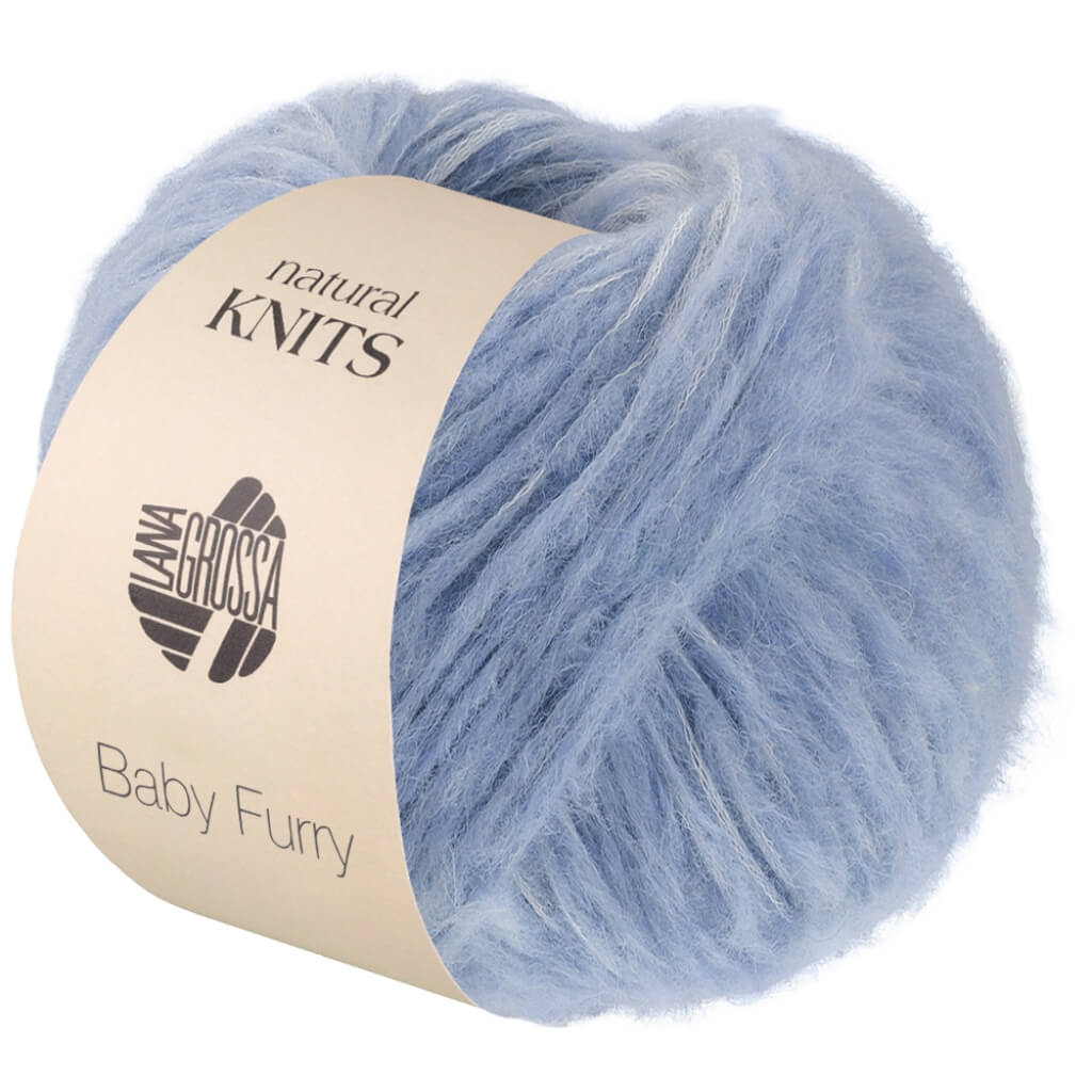 Lana Grossa Baby Furry, Farbe 5 Hellblau – Alpaka, Baumwolle und Merino bei Lieblingsgarn