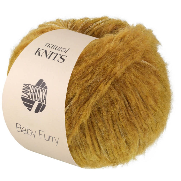 Lana Grossa Baby Furry, Farbe 15 Ockergelb – Alpaka, Baumwolle und Merino bei Lieblingsgarn
