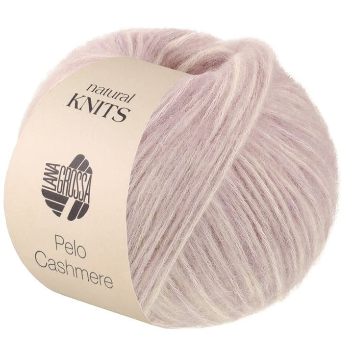 Lana Grossa Pelo Cashmere, Farbe 7 Lila/Rohweiß bei Lieblingsgarn