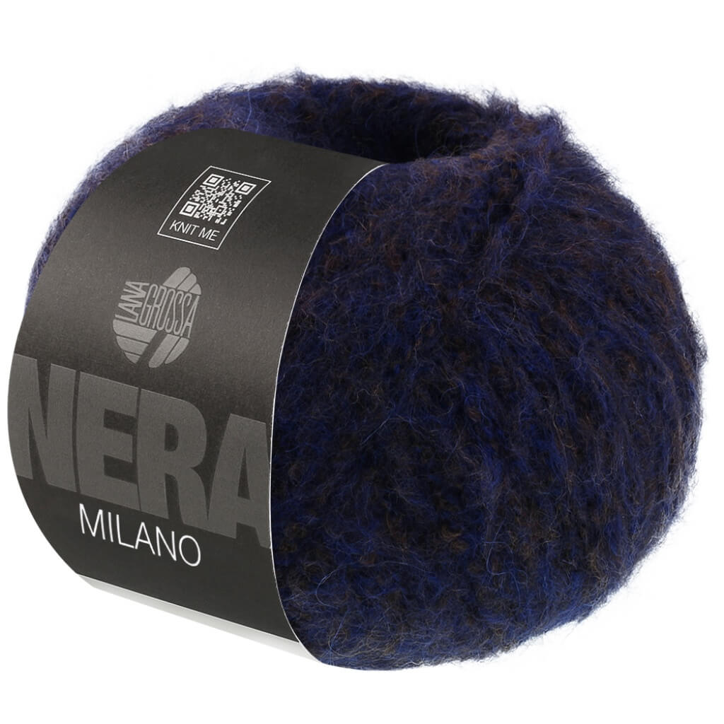 Lana Grossa Milano, Farbe 11 Blau/Braun meliert bei Lieblingsgarn
