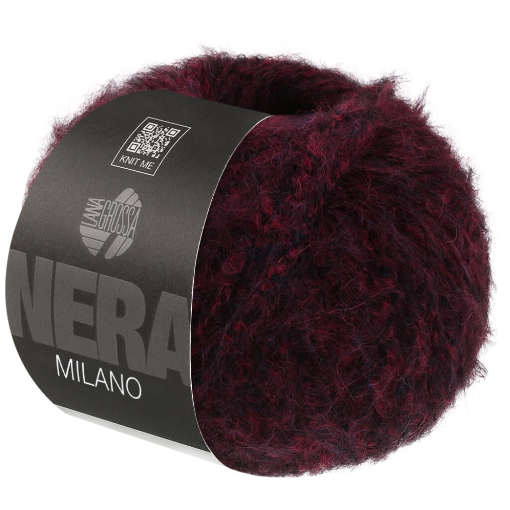 Lana Grossa Milano, Farbe 12 Dunkelrot/Schwarz meliert bei Lieblingsgarn