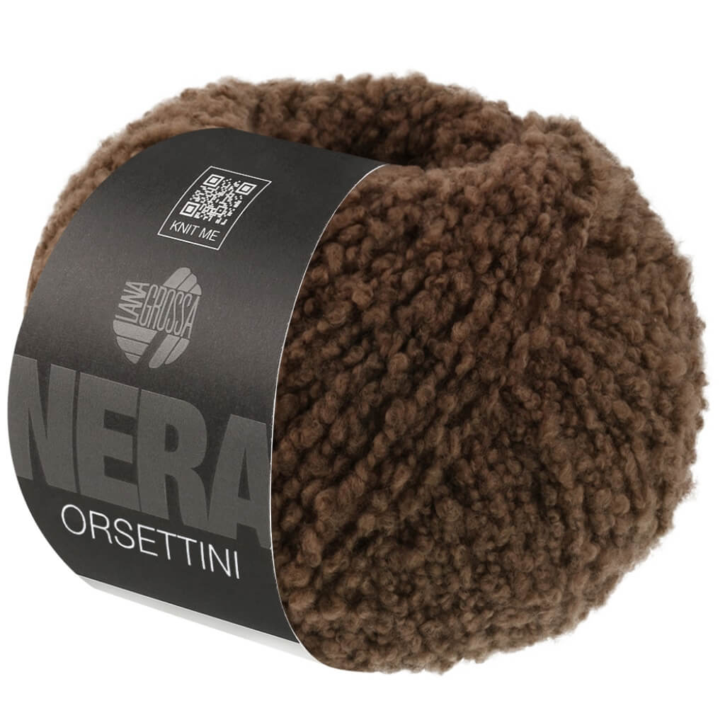 Lana Grossa Orsettini, Farbe 5 Dunkelbraun – Merino und Synthetik bei Lieblingsgarn