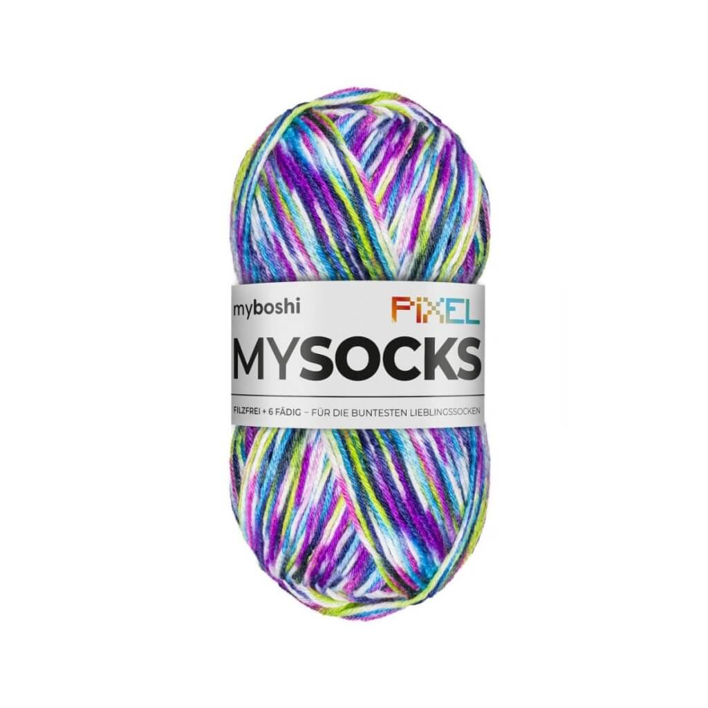 myboshi mysocks Pixel, Farbe Dotty – Schurwolle und Synthetik bei Lieblingsgarn