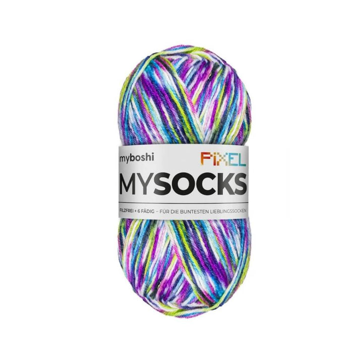 myboshi mysocks Pixel, Farbe Dotty – Schurwolle und Synthetik bei Lieblingsgarn