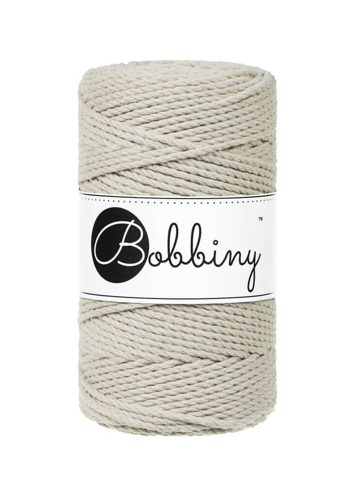 Bobbiny Makramee Garn 3mm gedreht, Farbe Pale Olive – Baumwolle bei Lieblingsgarn