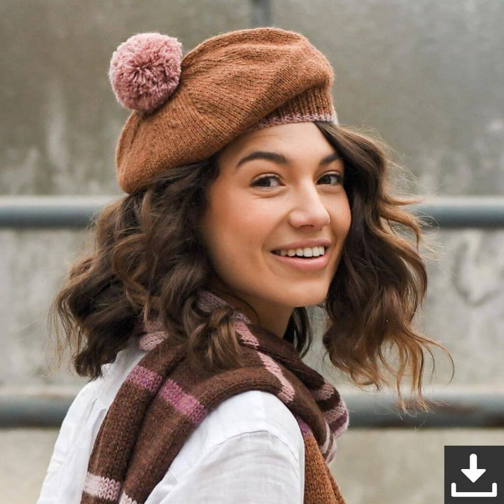 BC Garn Mütze Bente Beret Strickanleitung - BC Garn (PDF) bei bei bei bei Lieblingsgarn
