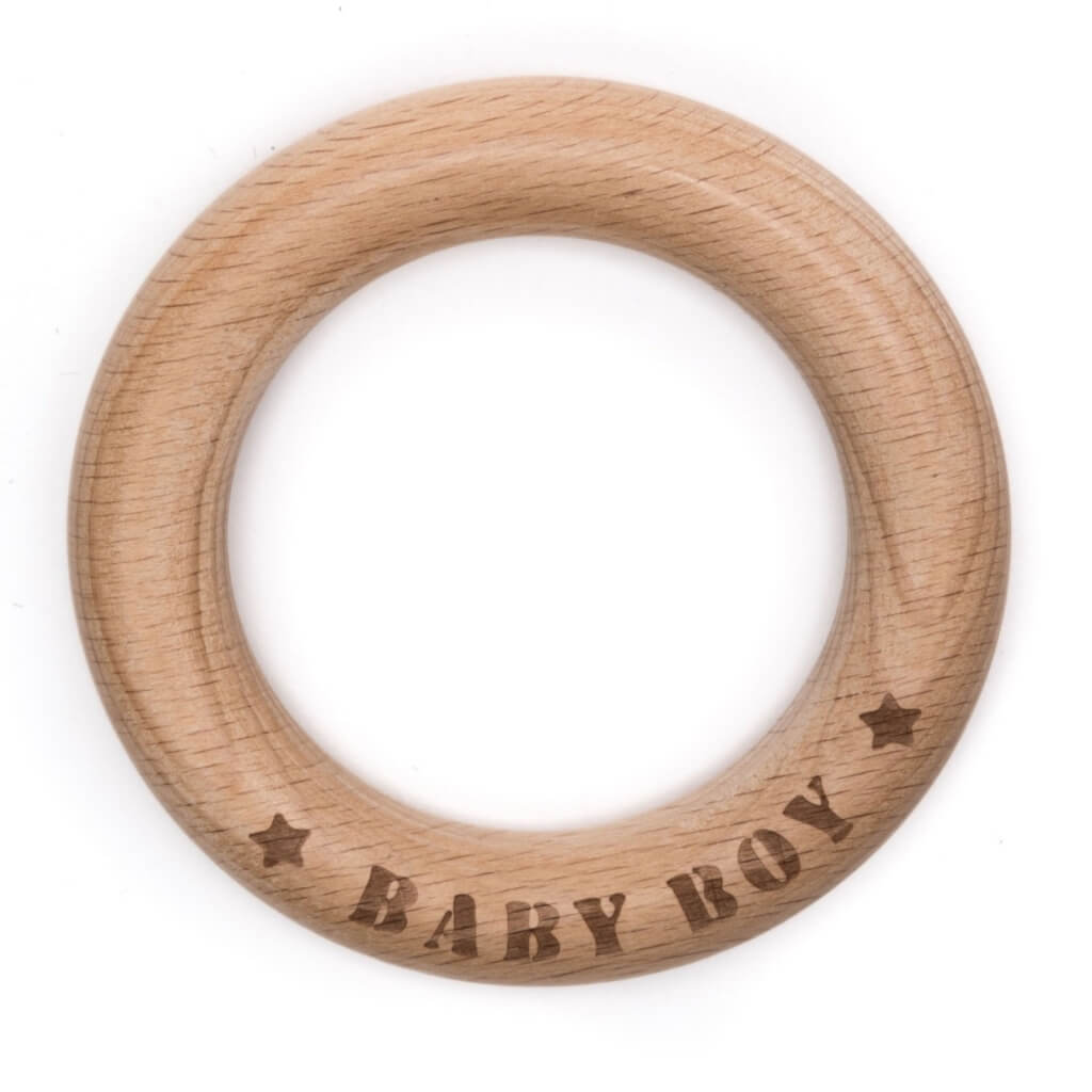 Durable Holz Beissring "Baby Boy" bei bei bei bei Lieblingsgarn
