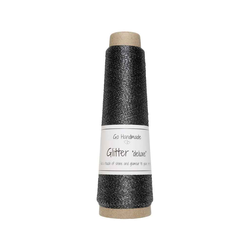 Go Handmade Yarn Glitter deluxe, Farbe Black – Synthetik bei Lieblingsgarn