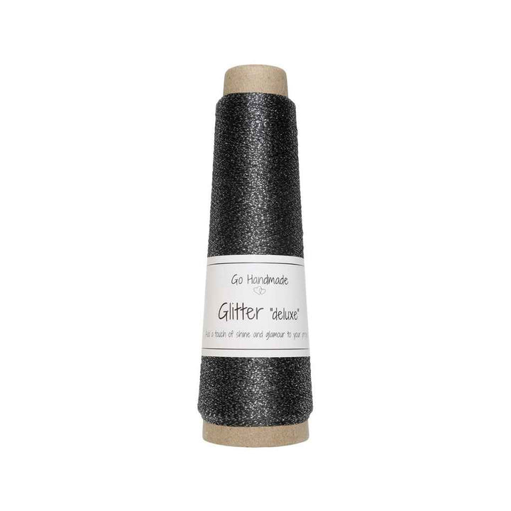 Go Handmade Yarn Glitter deluxe, Farbe Black – Synthetik bei Lieblingsgarn