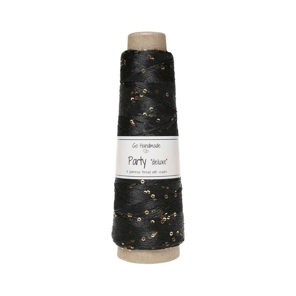 Go Handmade Yarn Party deluxe, Farbe Black – Synthetik bei Lieblingsgarn