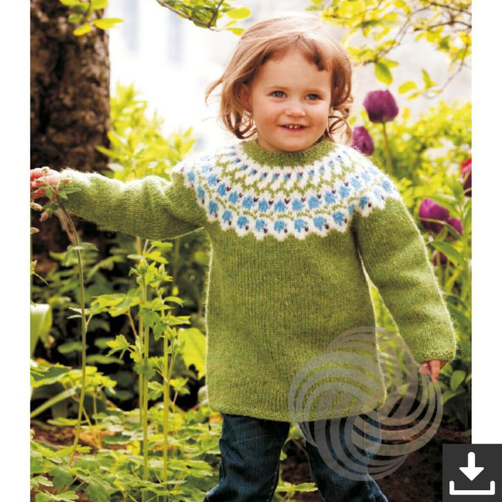Lopi Pattern Kinderpullover Bláklukka Strickanleitung - Lopi (PDF) bei bei bei bei Lieblingsgarn