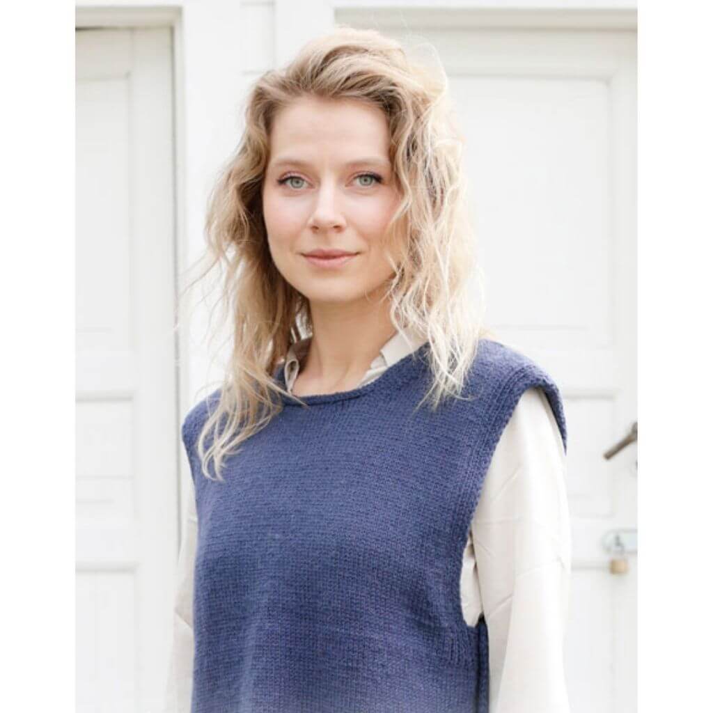 Drops Design Pattern Damen Pullunder Blue Night Vest Strickanleitung - Drops (PDF) bei bei bei bei Lieblingsgarn