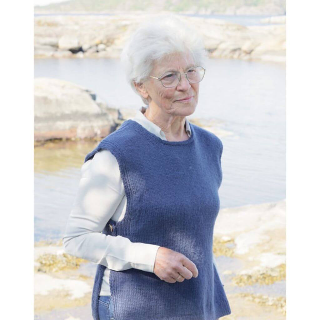 Drops Design Pattern Damen Pullunder Blue Night Vest Strickanleitung - Drops (PDF) bei bei bei bei Lieblingsgarn