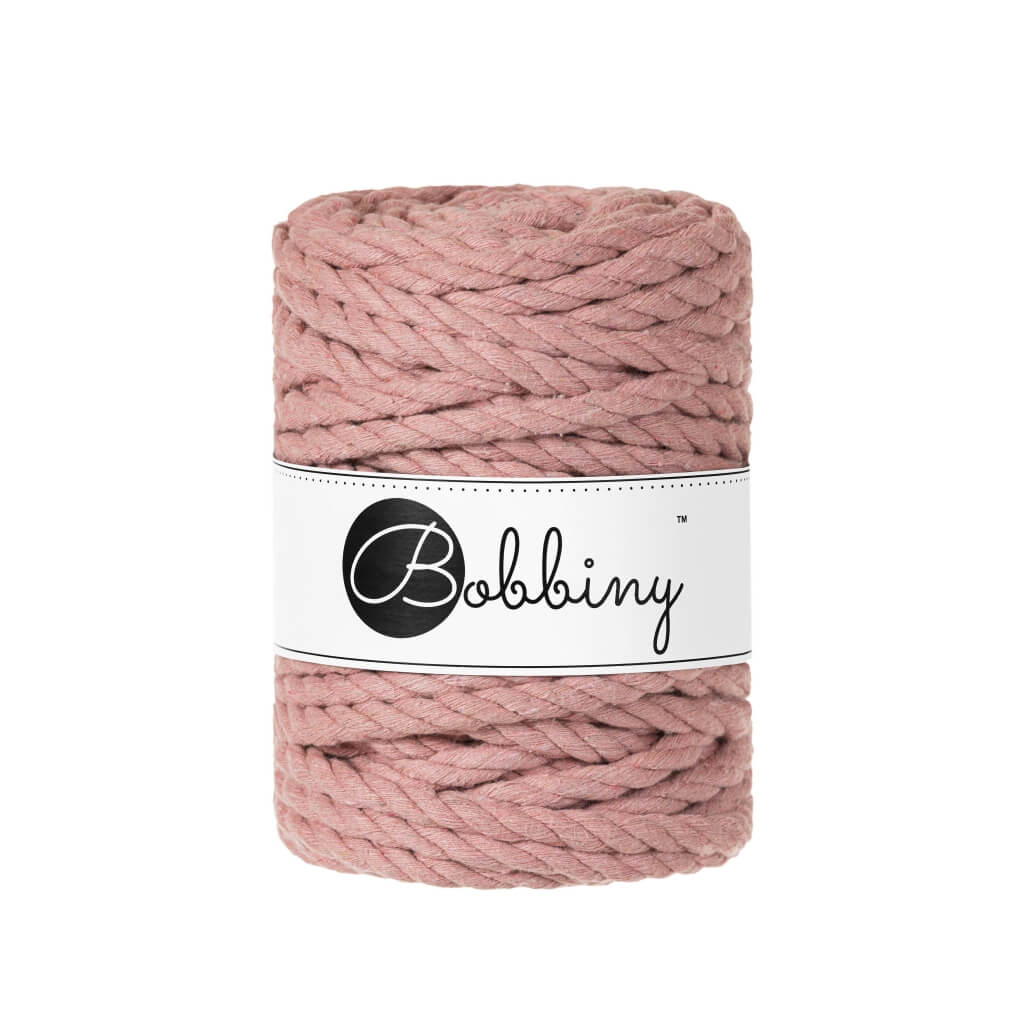 Bobbiny Makramee Garn 9 mm x 30 m gedreht, Farbe Blush – Baumwolle bei Lieblingsgarn