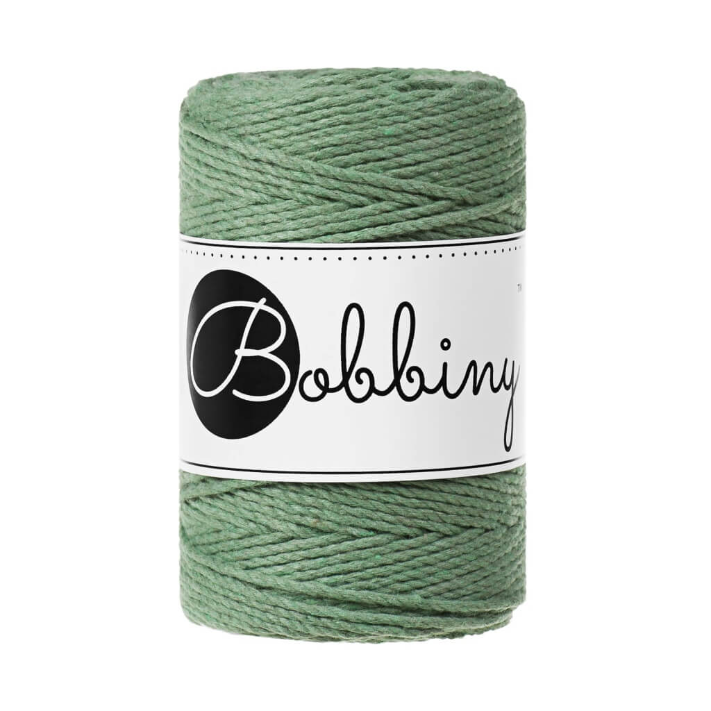 Bobbiny Makramee Garn 1,5 mm x 100 m gedreht, Farbe Eucalyptus Green – Baumwolle bei Lieblingsgarn