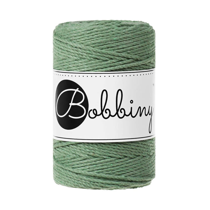 Bobbiny Makramee Garn 1,5 mm x 100 m gedreht, Farbe Eucalyptus Green – Baumwolle bei Lieblingsgarn