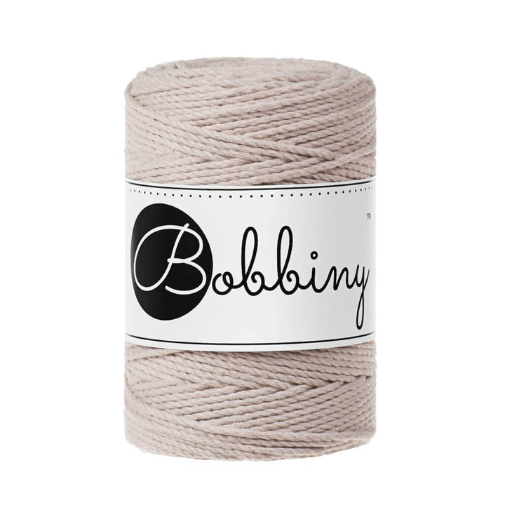 Bobbiny Makramee Garn 1,5 mm x 100 m gedreht, Farbe Nude – Baumwolle bei Lieblingsgarn