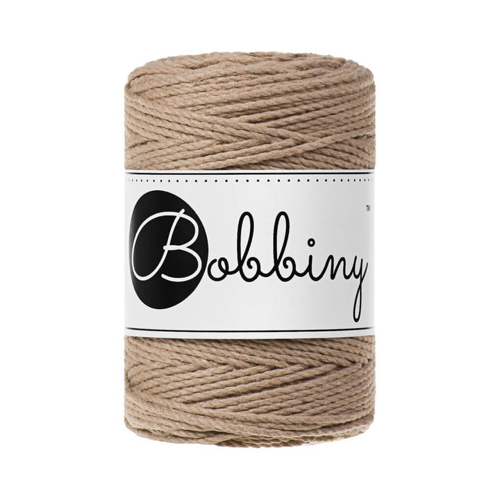 Bobbiny Makramee Garn 1,5 mm x 100 m gedreht, Farbe Sand – Baumwolle bei Lieblingsgarn