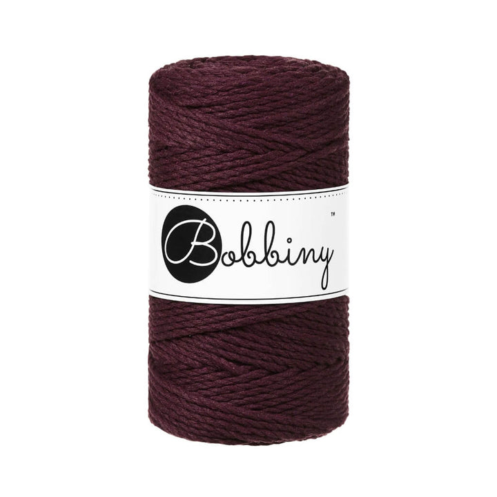 Bobbiny Makramee Garn 3mm gedreht, Farbe Burgundy – Baumwolle bei Lieblingsgarn