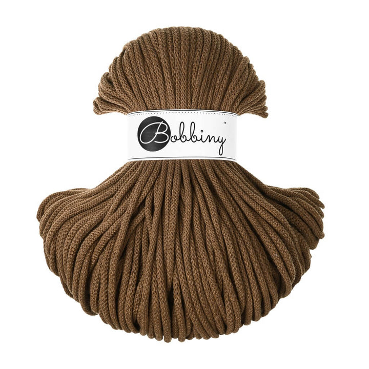 Bobbiny Premium Kordel 5mm x 100 Meter, Farbe Nut Brown – Baumwolle bei Lieblingsgarn