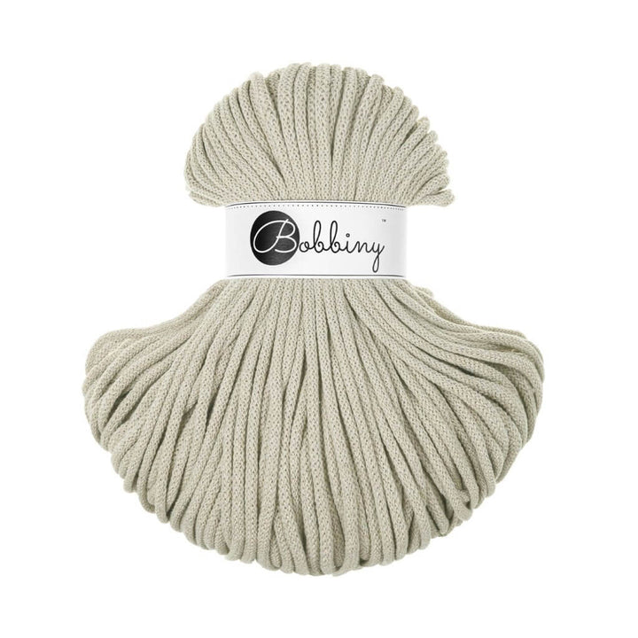 Bobbiny Premium Kordel 5mm x 100 Meter, Farbe Pale Olive – Baumwolle bei Lieblingsgarn