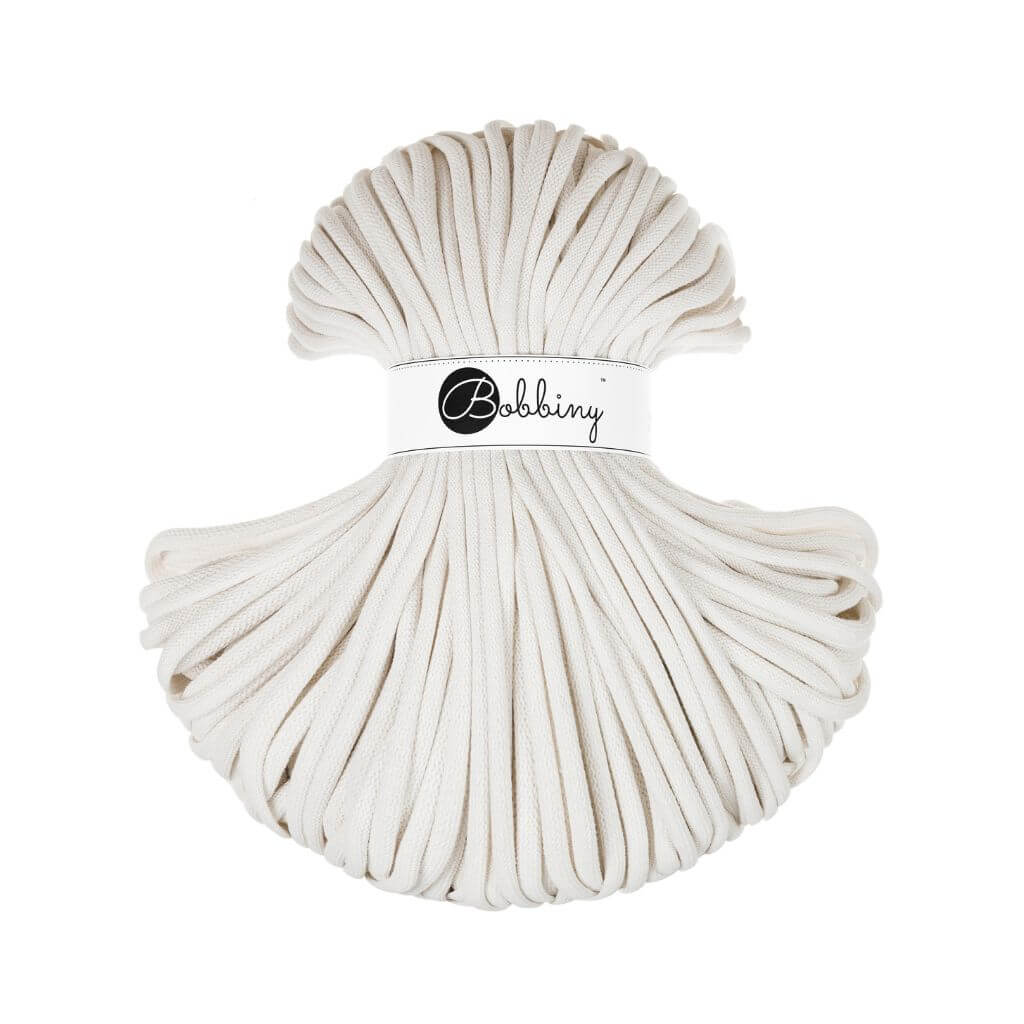Bobbiny Off White Bobbiny 9mm Jumbo Kordel Lieblingsgarn