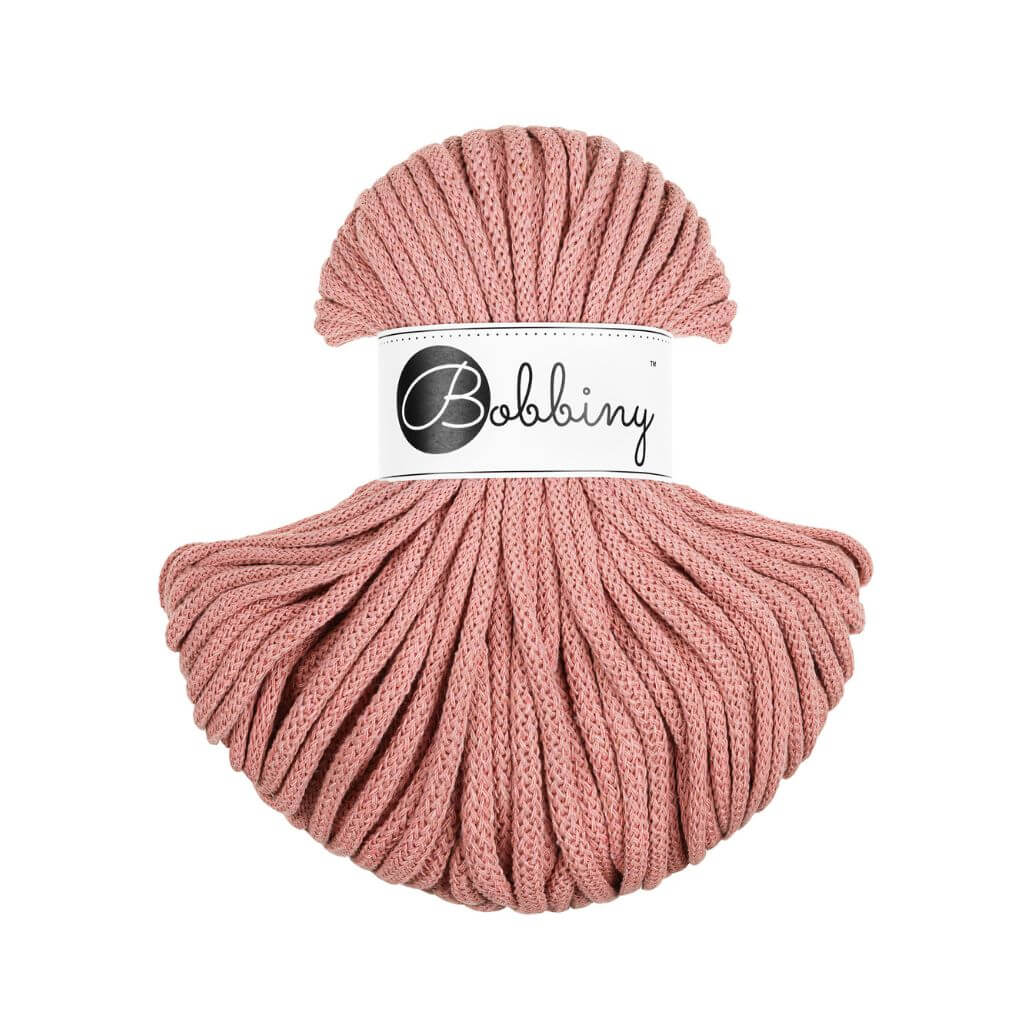 Bobbiny Premium Kordel 5 mm x 50 m, Farbe Blush – Baumwolle bei Lieblingsgarn
