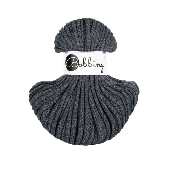 Bobbiny Premium Kordel 5 mm x 50 m, Farbe Charcoal – Baumwolle bei Lieblingsgarn