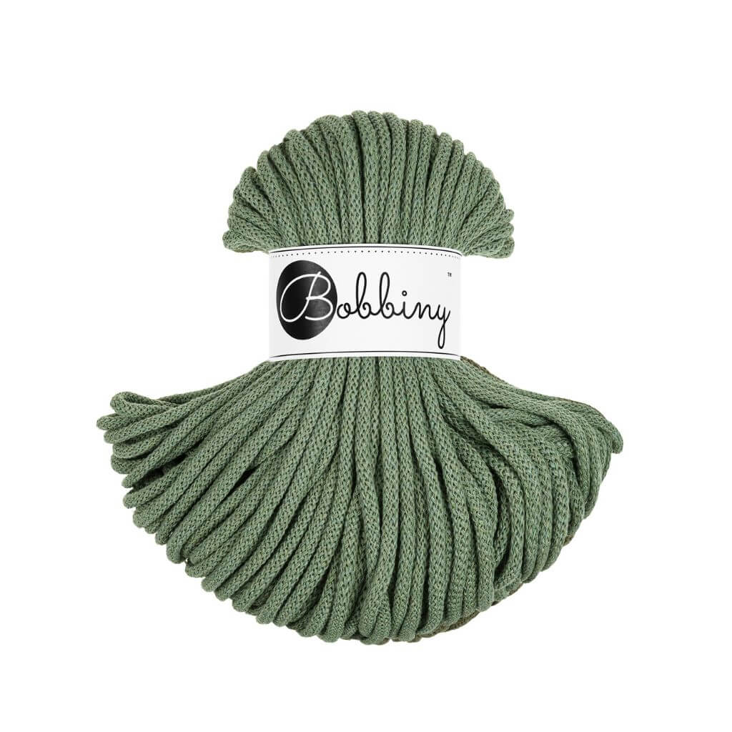 Bobbiny Premium Kordel 5 mm x 50 m, Farbe Eucalyptus Green – Baumwolle bei Lieblingsgarn