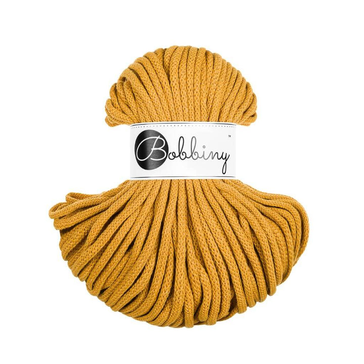 Bobbiny Premium Kordel 5 mm x 50 m, Farbe Mustard – Baumwolle bei Lieblingsgarn