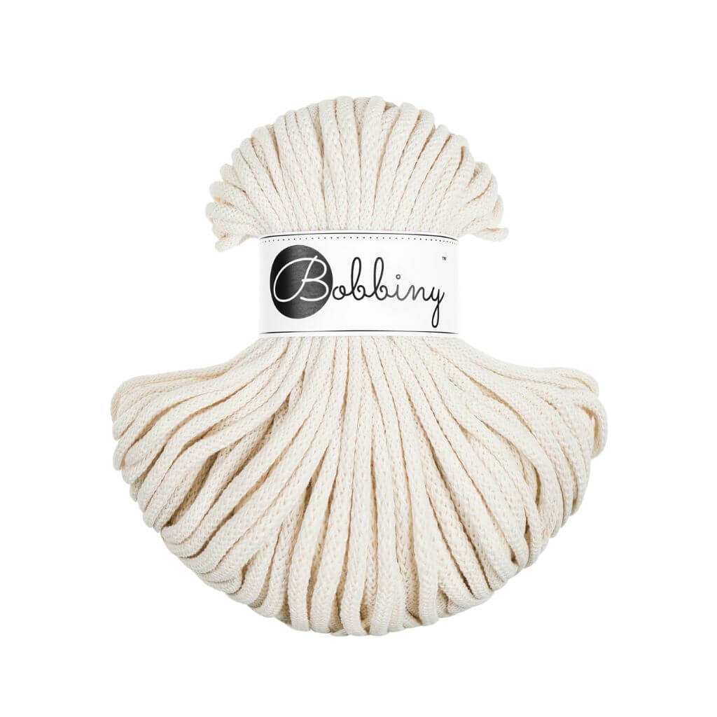 Bobbiny Premium Kordel 5 mm x 50 m, Farbe Natural – Baumwolle bei Lieblingsgarn