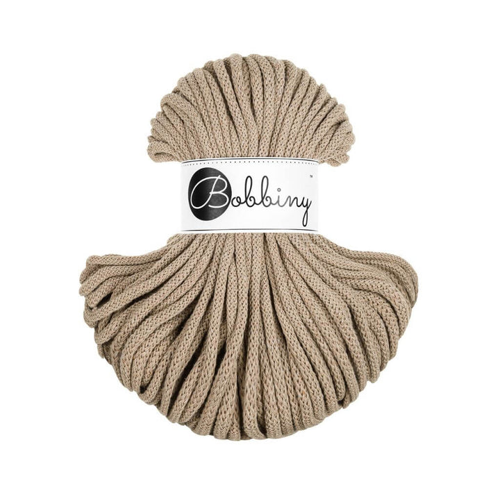 Bobbiny Premium Kordel 5 mm x 50 m, Farbe Sand – Baumwolle bei Lieblingsgarn