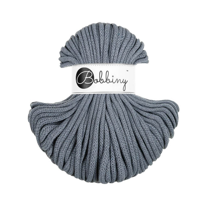 Bobbiny Premium Kordel 5 mm x 50 m, Farbe Steel – Baumwolle bei Lieblingsgarn