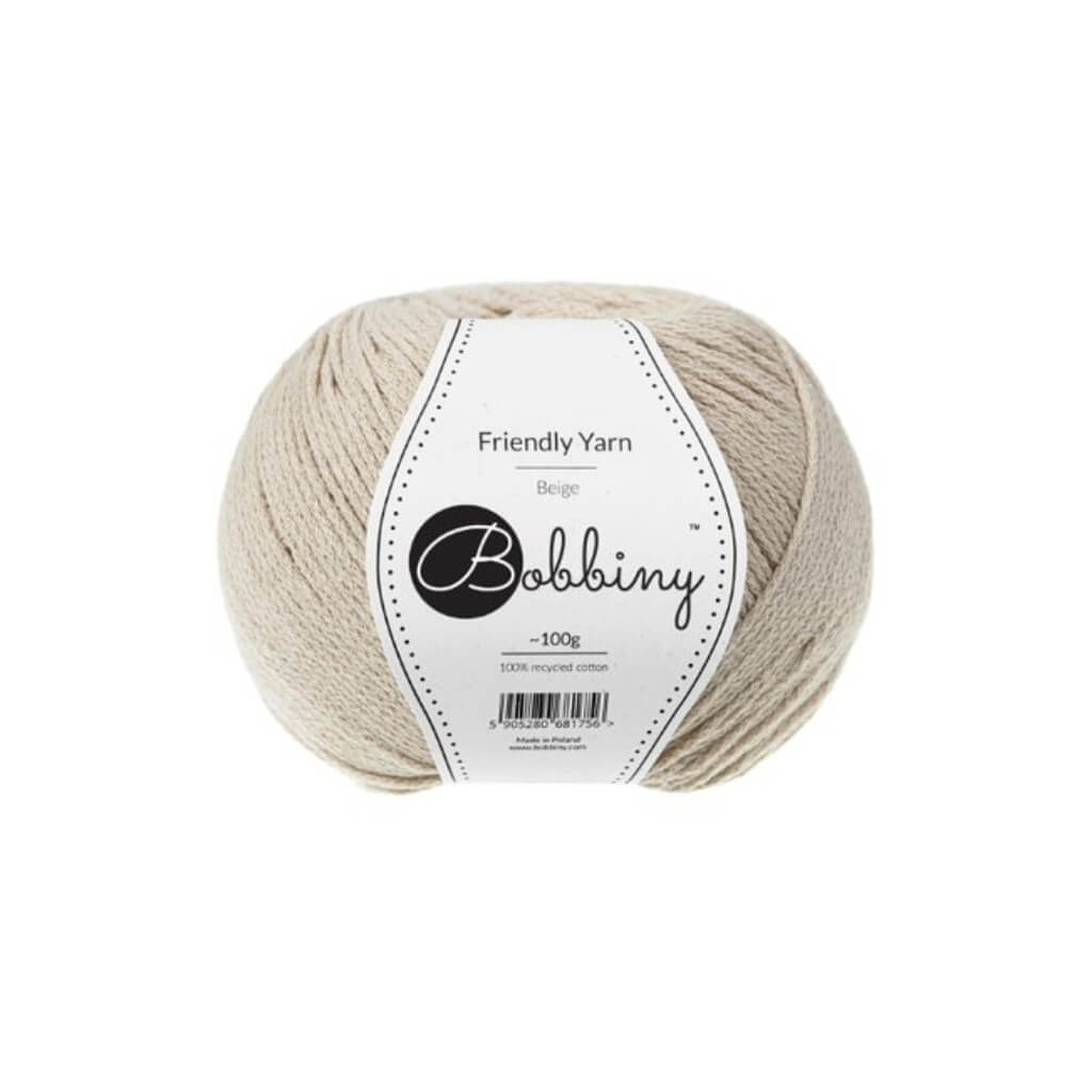 Bobbiny Friendly Yarn, Farbe beige – Baumwolle bei Lieblingsgarn