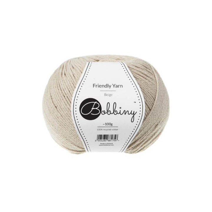 Bobbiny Friendly Yarn, Farbe beige – Baumwolle bei Lieblingsgarn