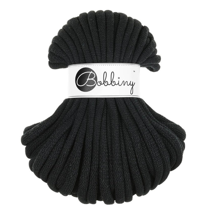 Bobbiny Jumbo Kordel 9 mm x 30 m, Farbe Black – Baumwolle und Synthetik bei Lieblingsgarn